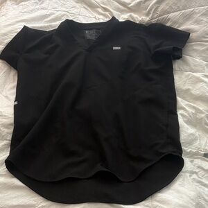 Figs Classic Black Scrub Top